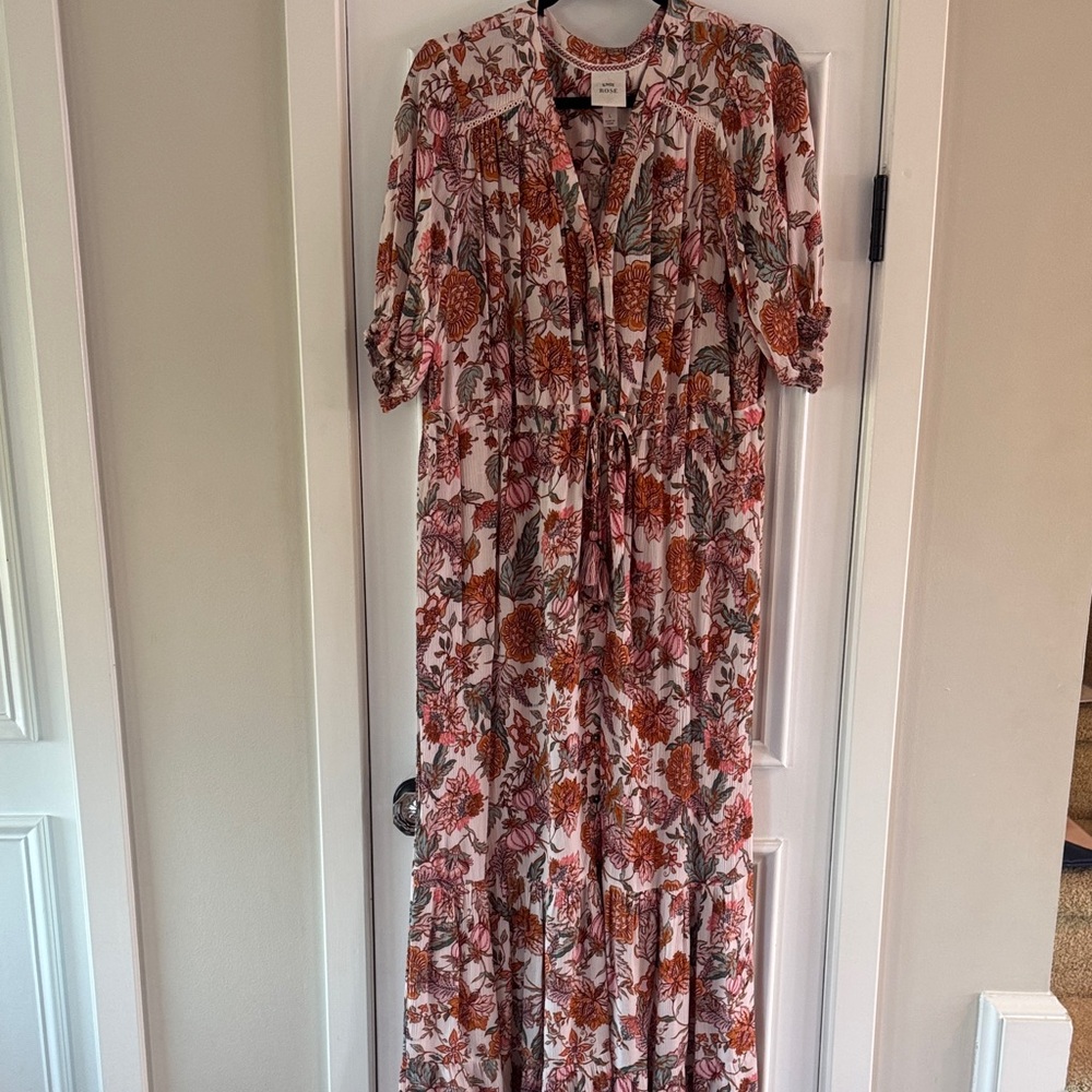 Knox Rose Women’s Multicolor Floral Short Sleeve Maxi Dress - Picture 3 of 13